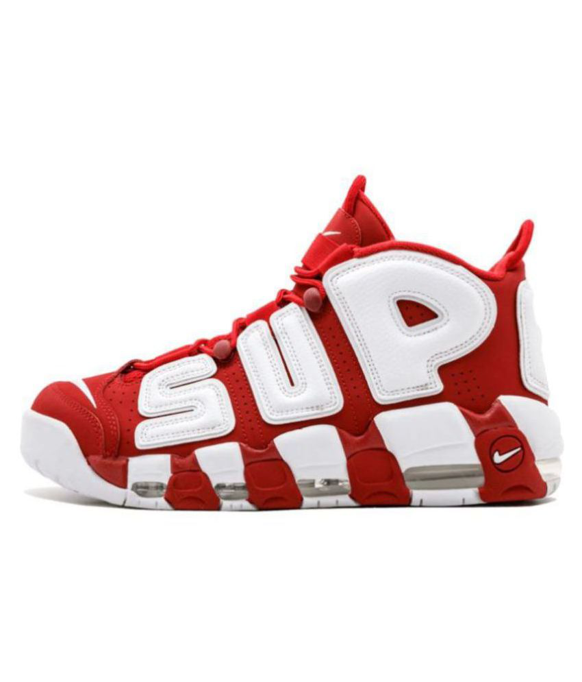 Uptempo X Supreme Red Basketball Shoes 