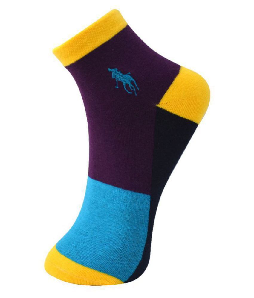 mens yellow ankle socks
