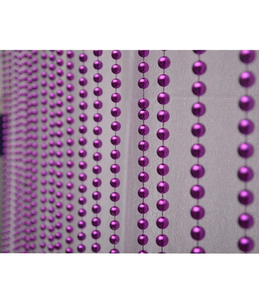 Yutiriti Round Pearl Purple Sparkling Door Window String Curtain