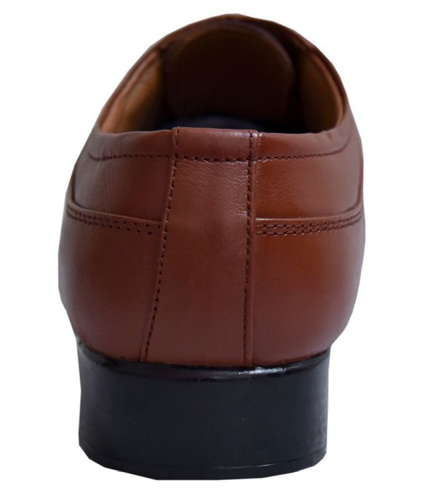 Bata Genuine Leather Tan Formal Shoes Price in India- Buy Bata Genuine ...