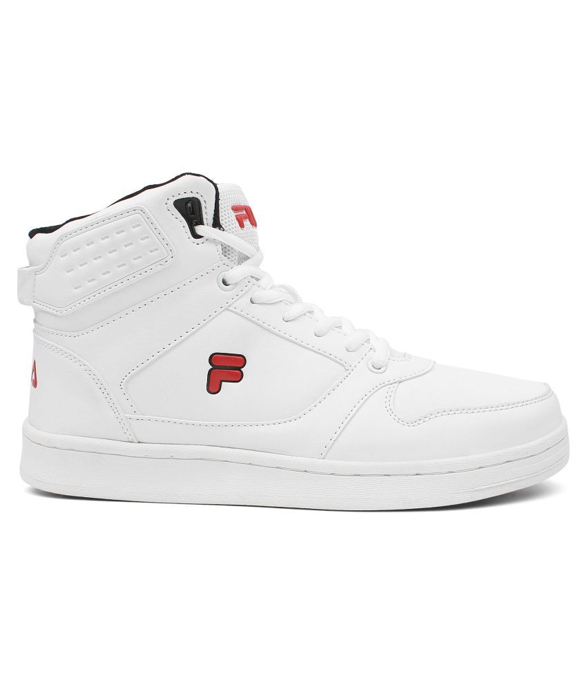 fila roberto mid ankle sneakers white