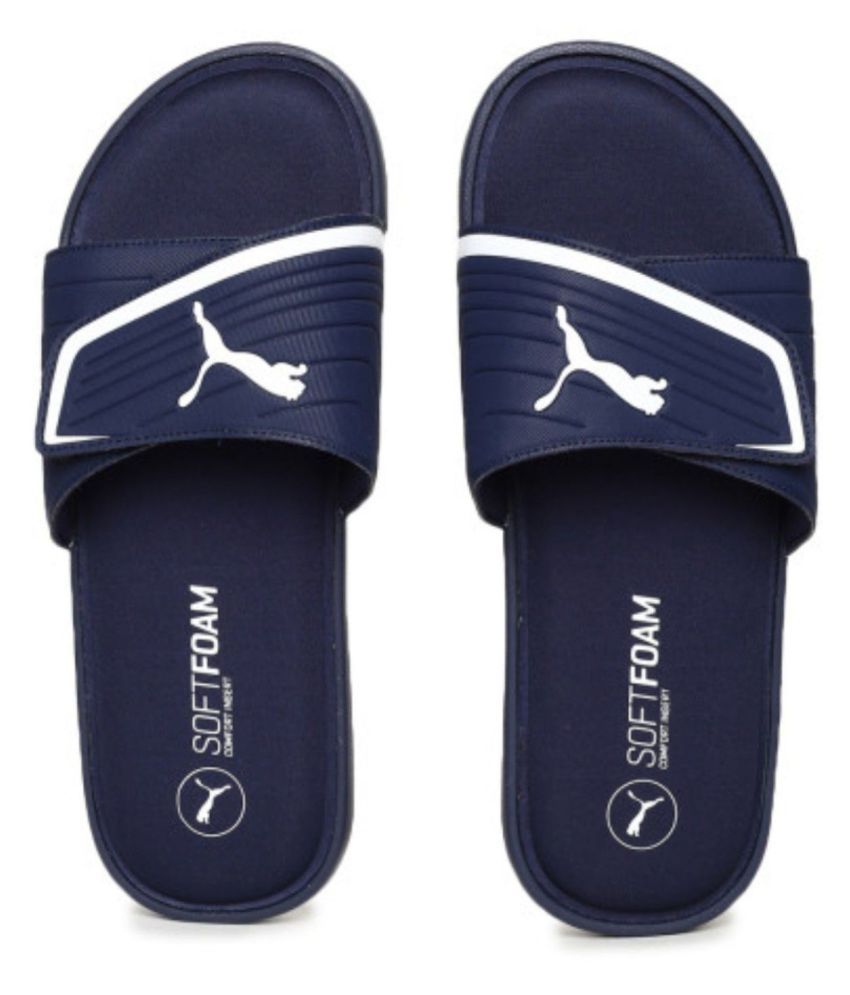 Puma Starcat Blue Slide Flip flop Price in India- Buy Puma Starcat Blue ...