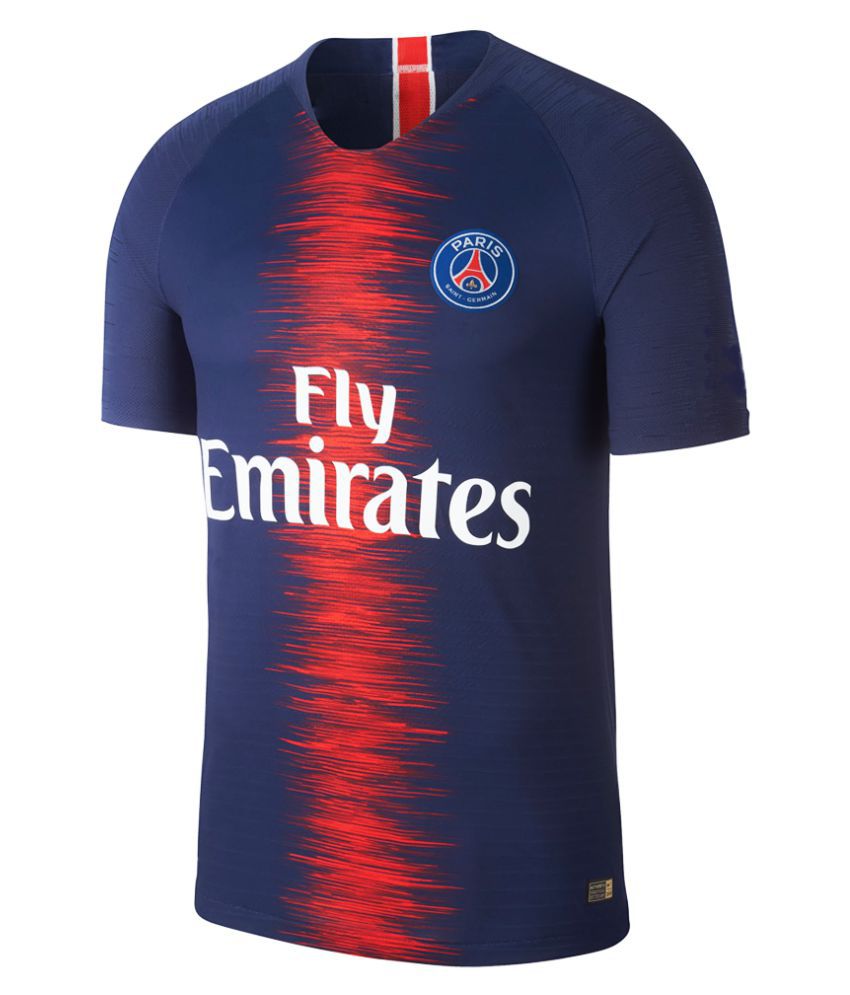 PSG Football Team Dark Blue Polyester Dry Fit Half Sleeve Jersey: Buy ...