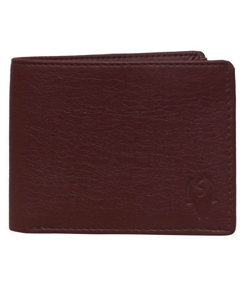     			samtroh PU Brown Formal Regular Wallet