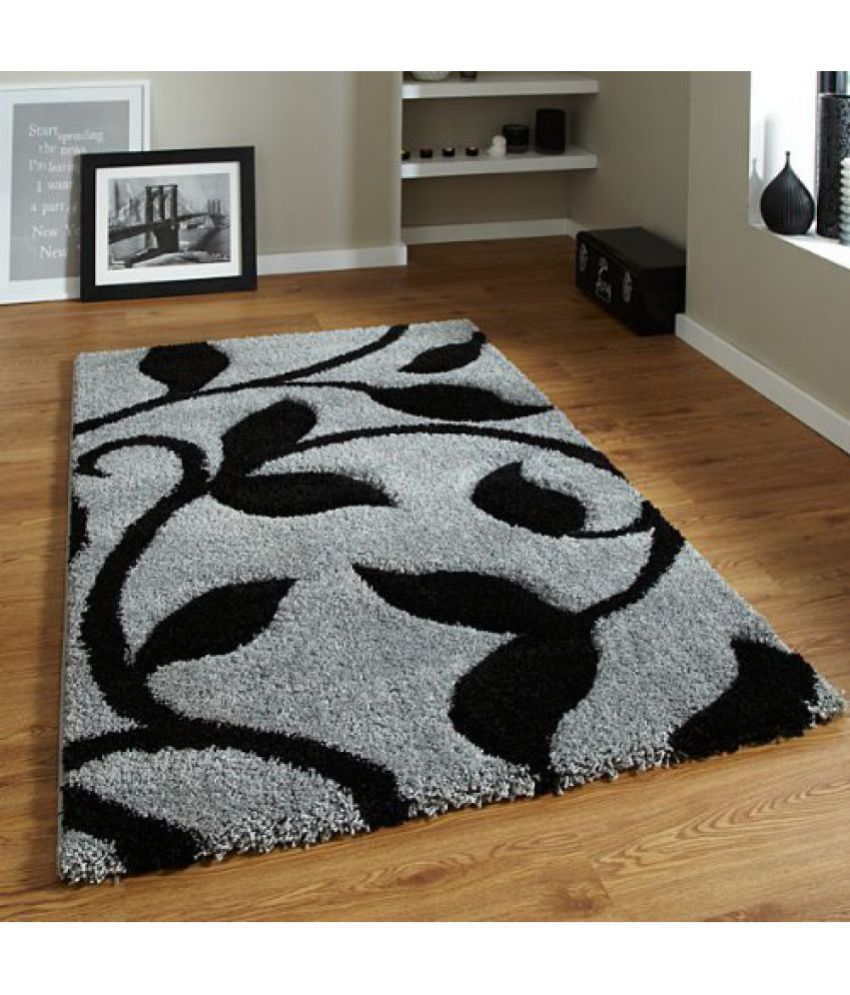     			Laying Style Multi Shaggy Carpet Floral 5X7 Ft.