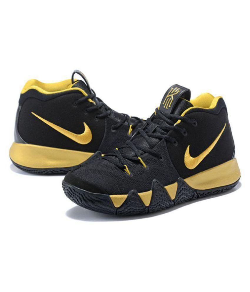 Nike Nike Kyrie 4 Black Gold Lifestyle Black Casual Shoes ...