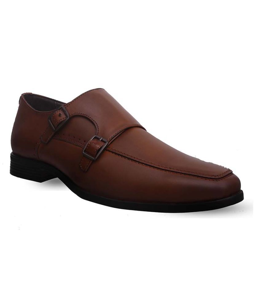     			San Frissco Slip On Artificial Leather Tan Formal Shoes