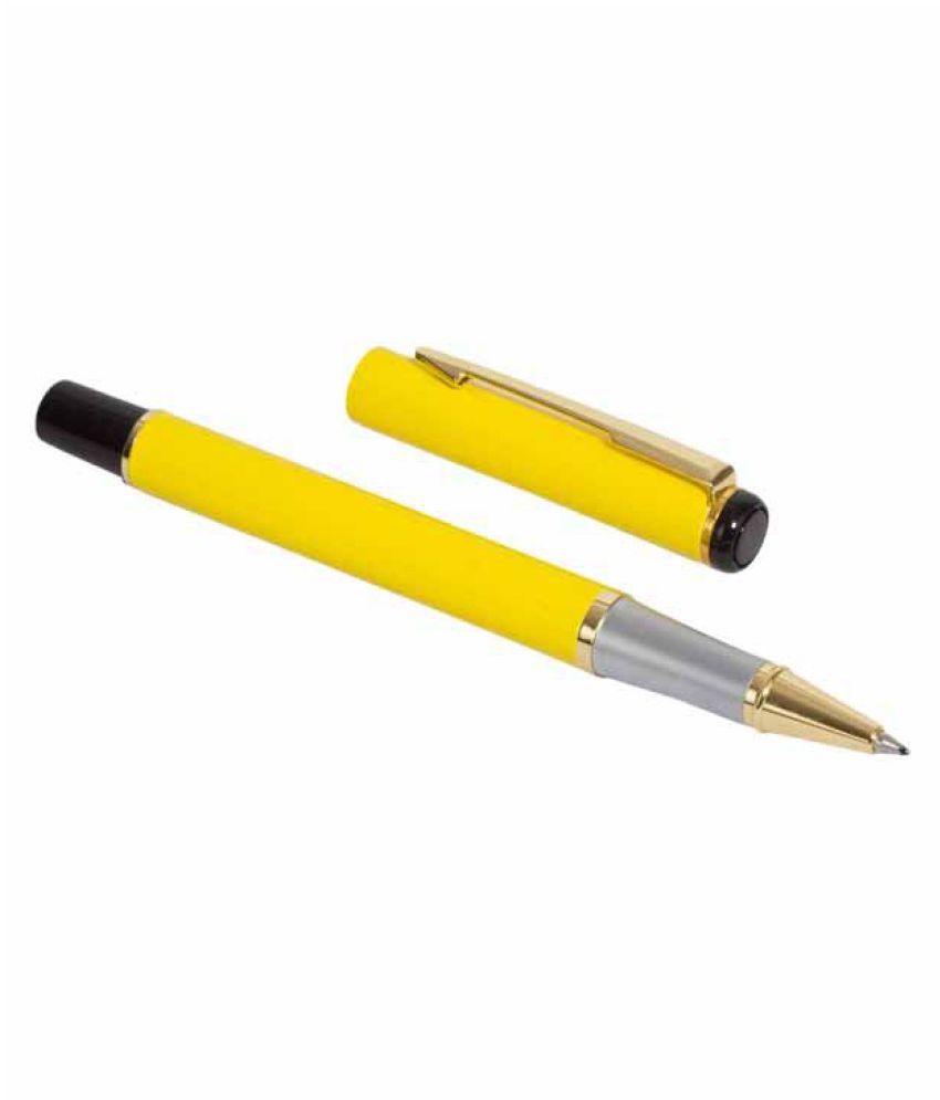     			Auteur Classic Yellow Arrow Clip Roller Ball Pen With Golden Trims