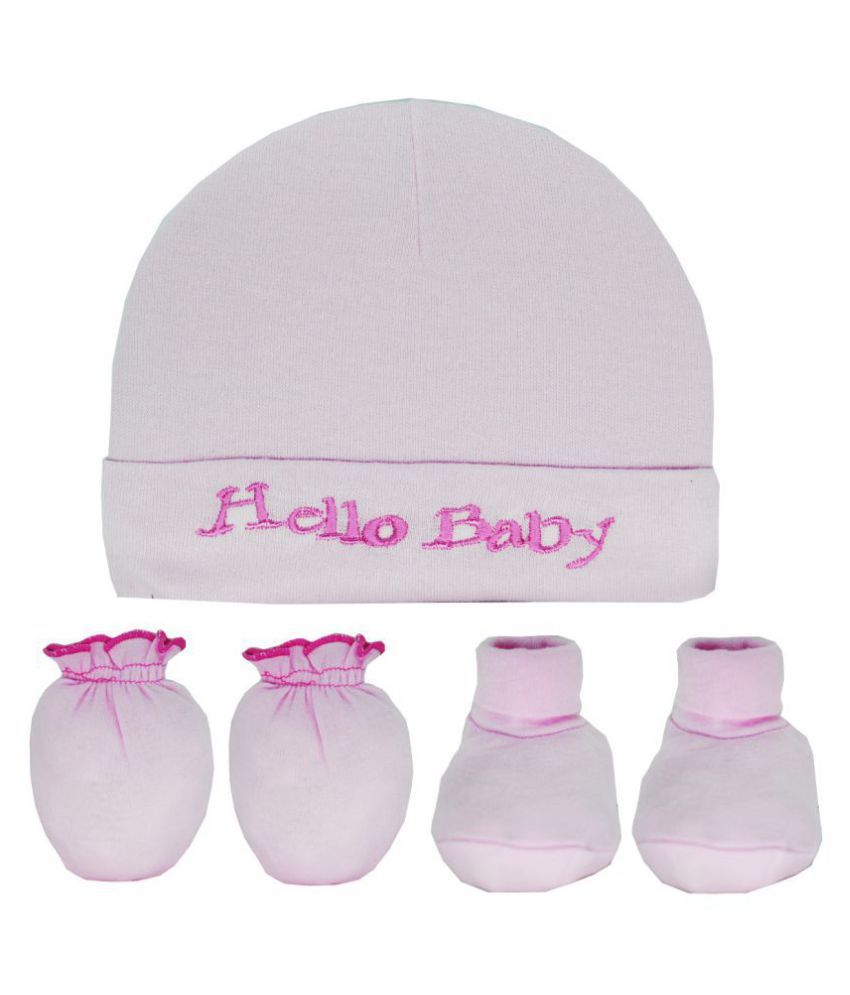 Baby Mittens, Booties with Cap Set 3 Pcs Combo Buy Online at Low Price