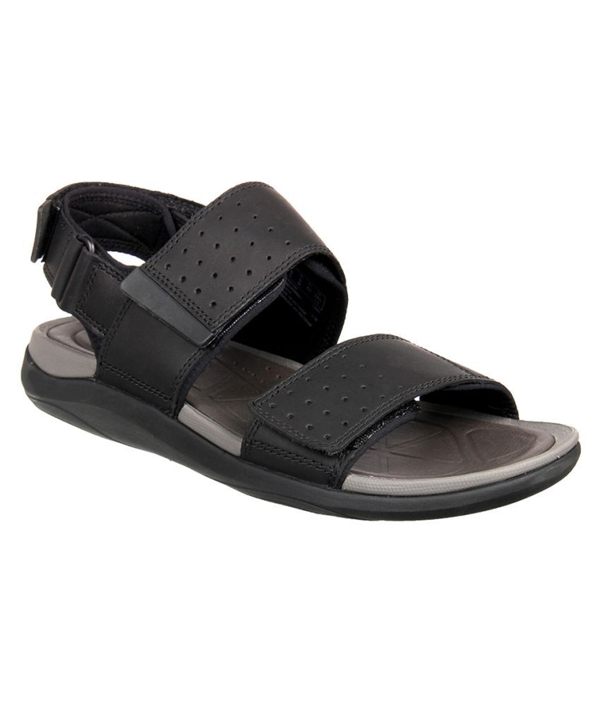 Clarks Black Leather Sandals Price in India- Buy Clarks Black Leather Sandals Online at Snapdeal