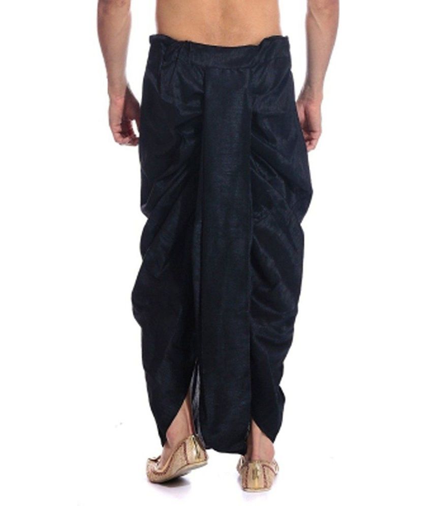 black dhoti and black shirt