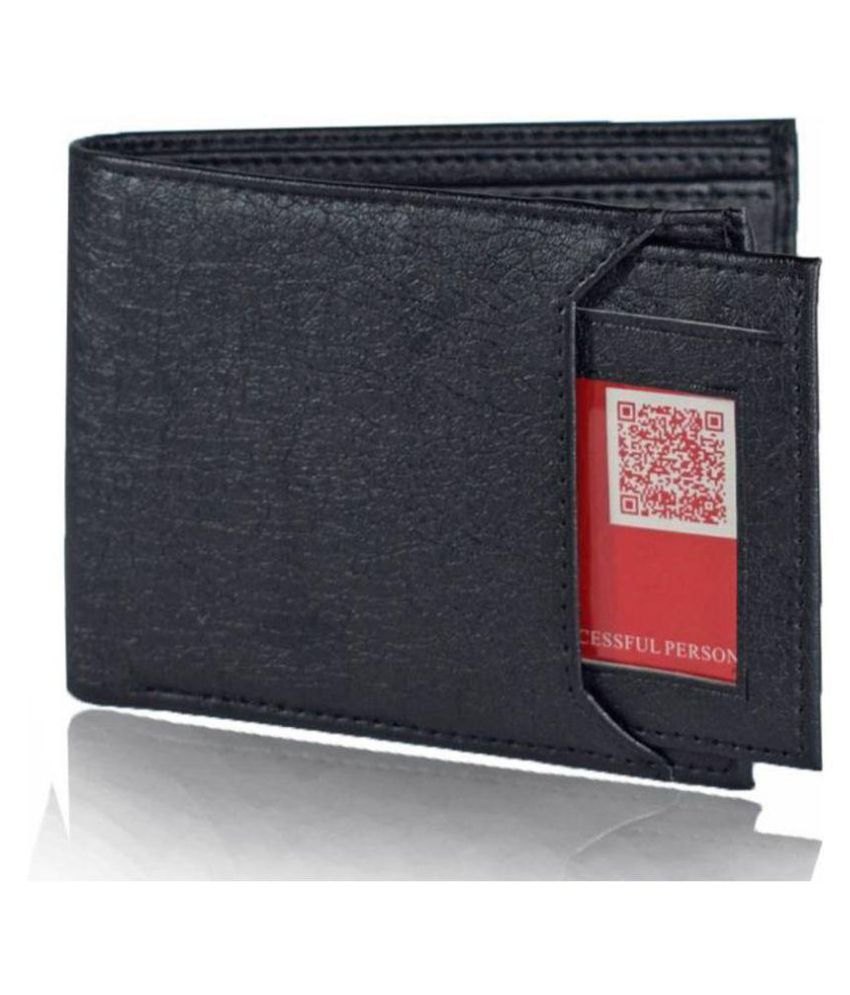     			WENZEST - Black PU Men's Short Wallet ( Pack of 1 )