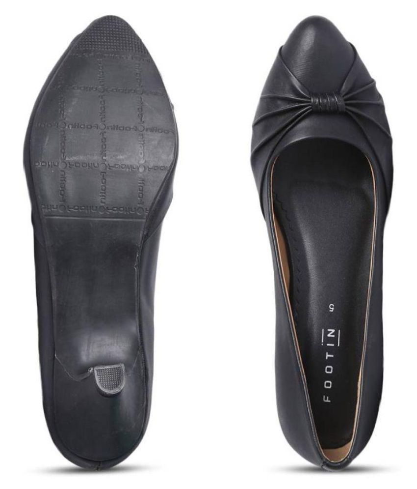 Footin Black Cone Heels Price in India Buy Footin Black