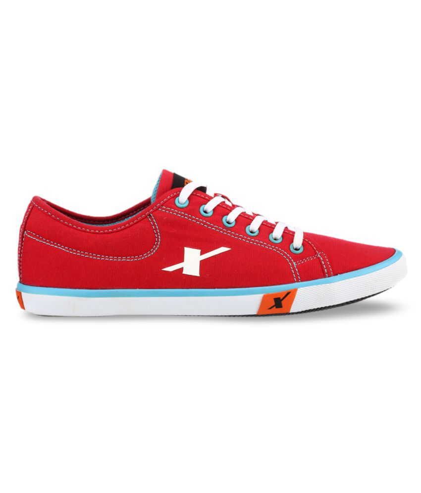 sparx red casual shoes