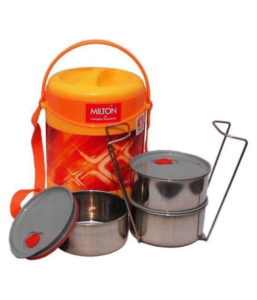 MILTON ECONA DELUXE 3 Stainless Steel LEAK PROOF LUNCH BOX