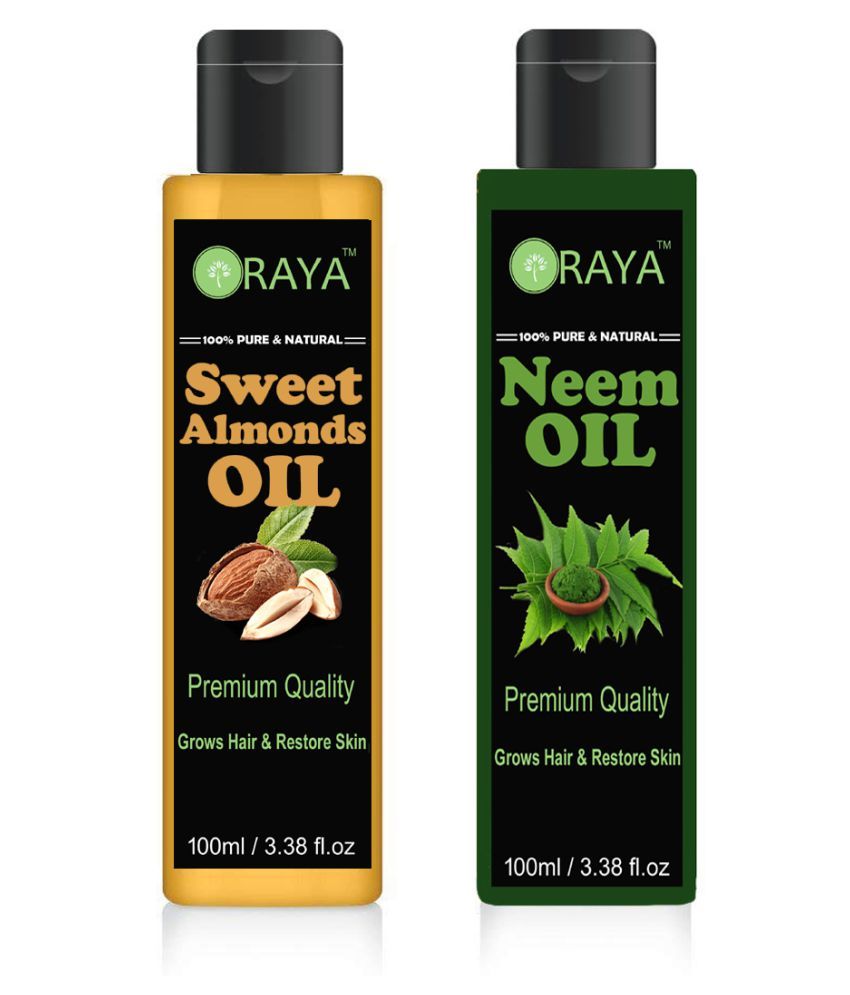     			ORAYA Almond & Neem Oil 100% Pure 240 ml Pack of 2