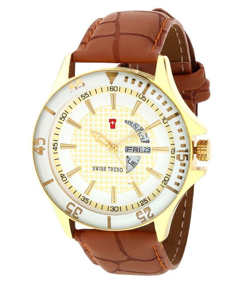 Swiss Trend ST2273 Leather Analog Men's Watch Buy Swiss Trend ST2273