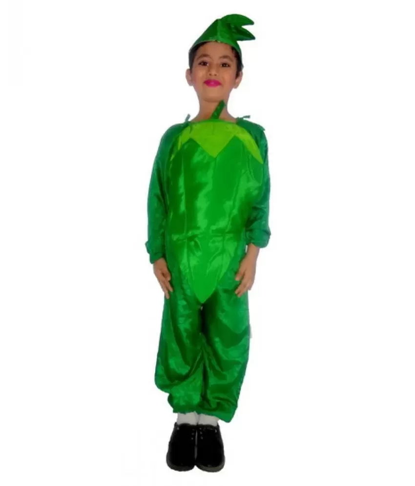 Buy Kaku Fancy Dresses Lady Finger Vegetable Costume -Green, 3-4 Years, For  Boys & Girls Online at Low Prices in India - Amazon.in