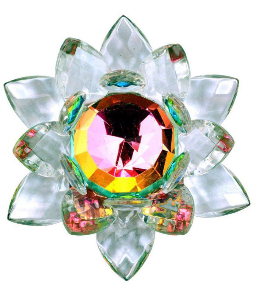     			Arina Collection White Glass Big Crystal Lotus