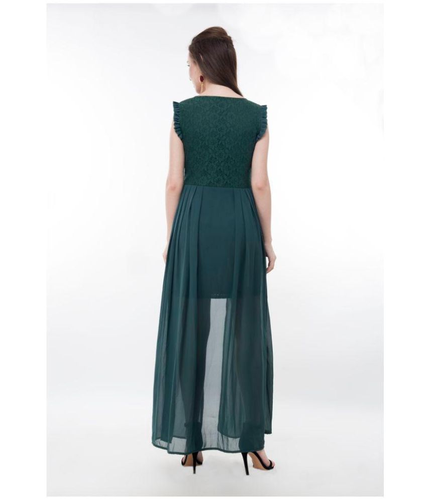 The Knoor Georgette Green Bodycon Dress - Buy The Knoor Georgette Green Bodycon Dress Online at 
