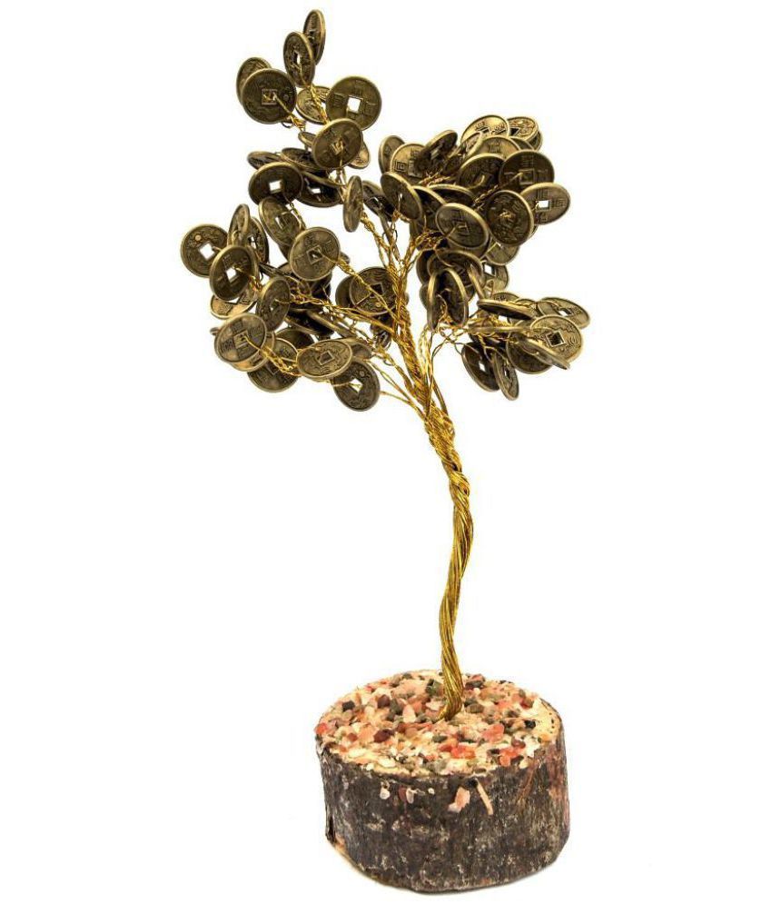     			Queen Collection Golden Metal Lucky Coin Tree