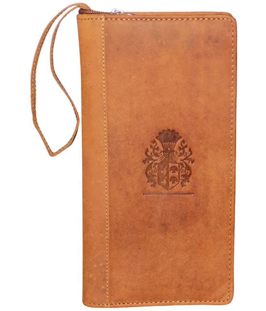     			Style 98 Stylish Leather Brown Passport Holder