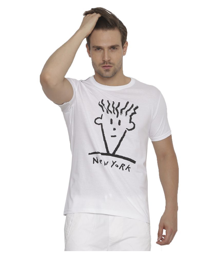 Fido Dido White Half Sleeve T Shirt Pack Of 1 Buy Fido Dido White