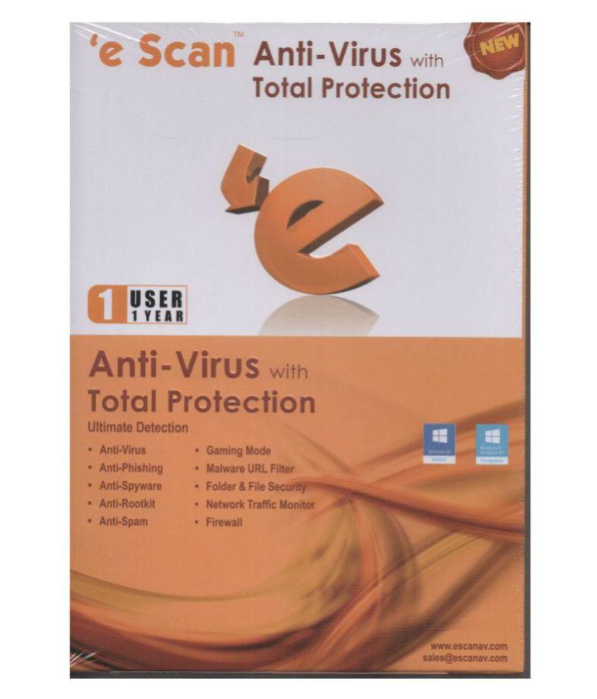 eScan Antivirus Latest Version ( 1 PC / 1 Year ) - Activation Code