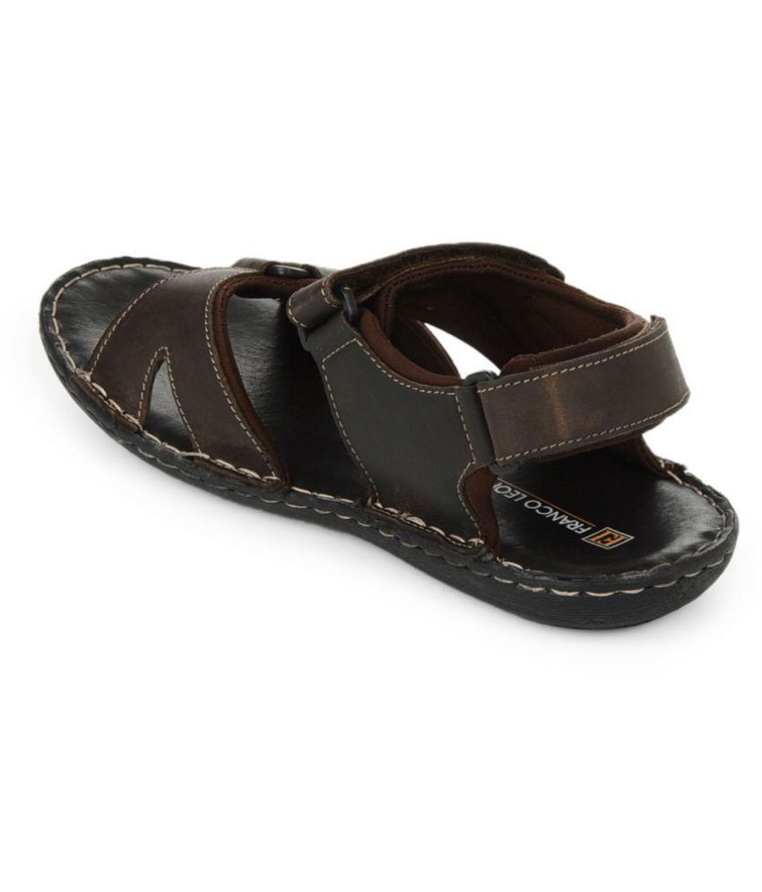 franco leone men's leather sandals and floaters