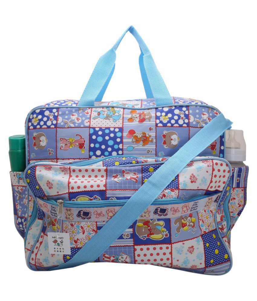 Indi Bargain Blue PU Diaper Bag ( 38 cm: Buy Indi Bargain Blue PU Diaper Bag ( 38 cm at Best ...