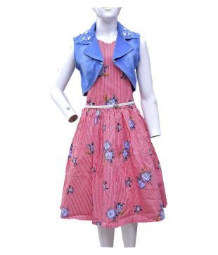 frock with denim jacket