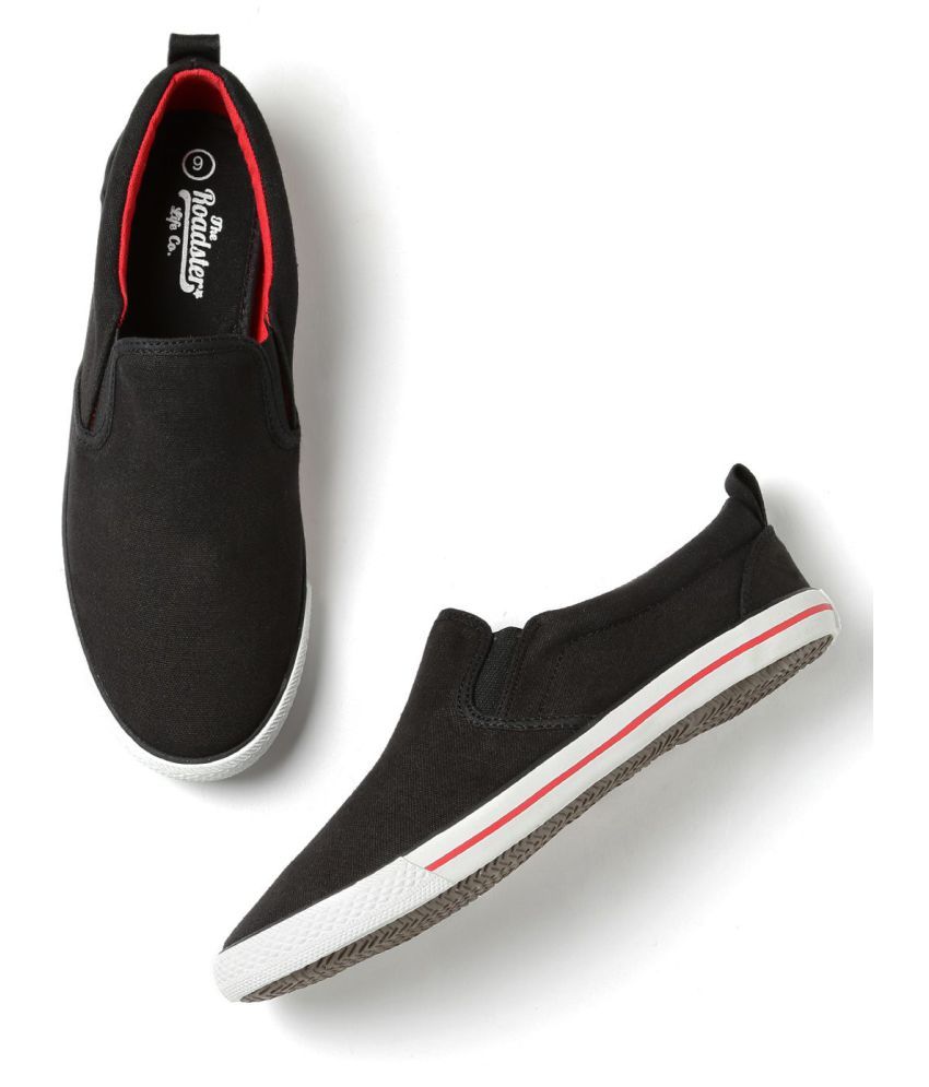 roadster black canvas shoes