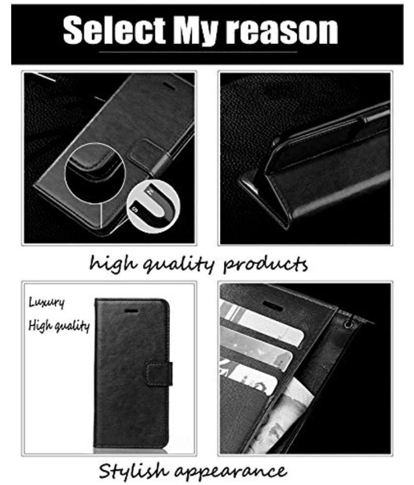 Samsung J7 NXT Flip Cover by SESS XUSIVE Black Flip Covers Online