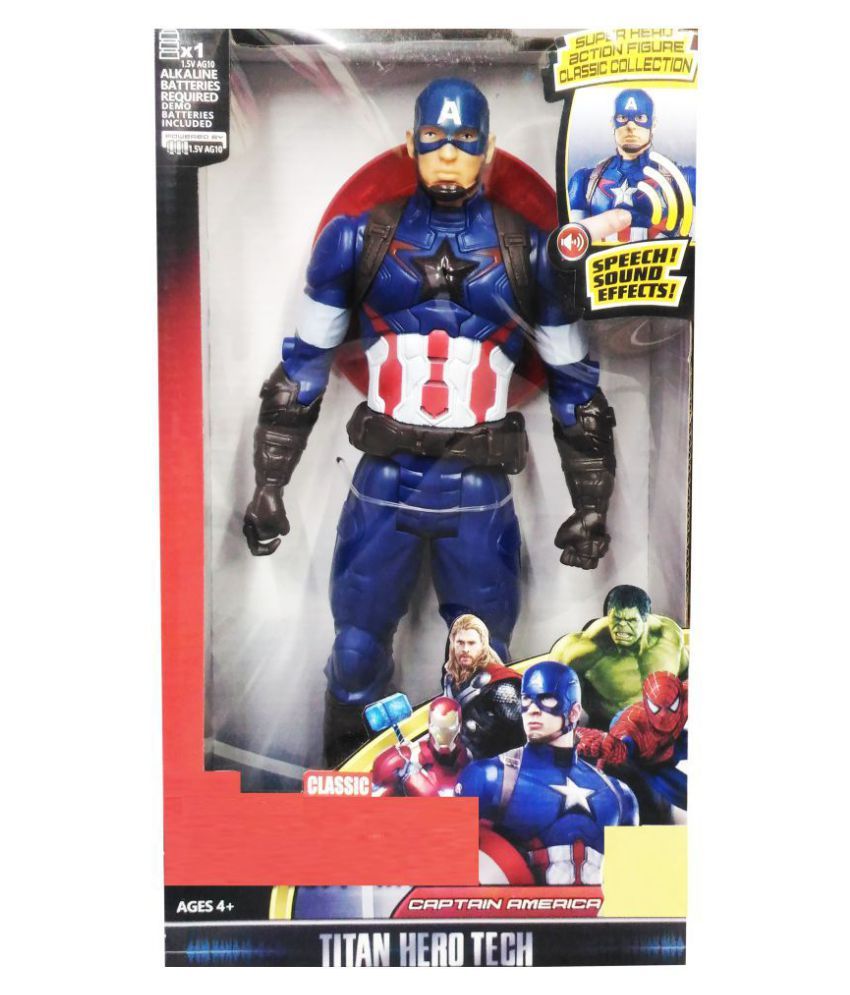 Captain America Classic Titan Tech Ultimate Super Power Action Figure ...