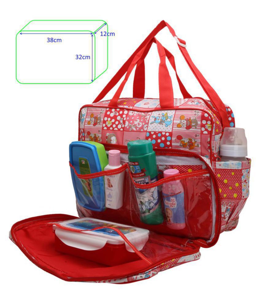 Indi Bargain Red PU Diaper Bag ( 38 cm: Buy Indi Bargain Red PU Diaper Bag ( 38 cm at Best ...