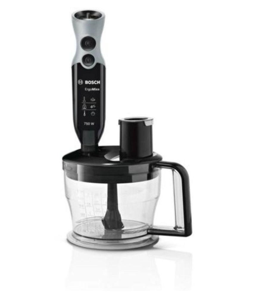 Bosch MSM67190 750Watt Hand Blender with Whisker and Food Processor Attachments (Black) Price