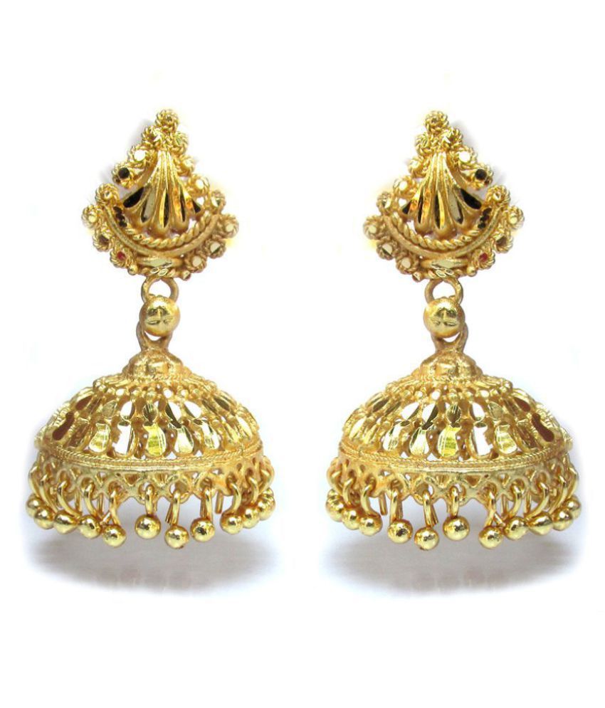 jhumka earrings gold plated