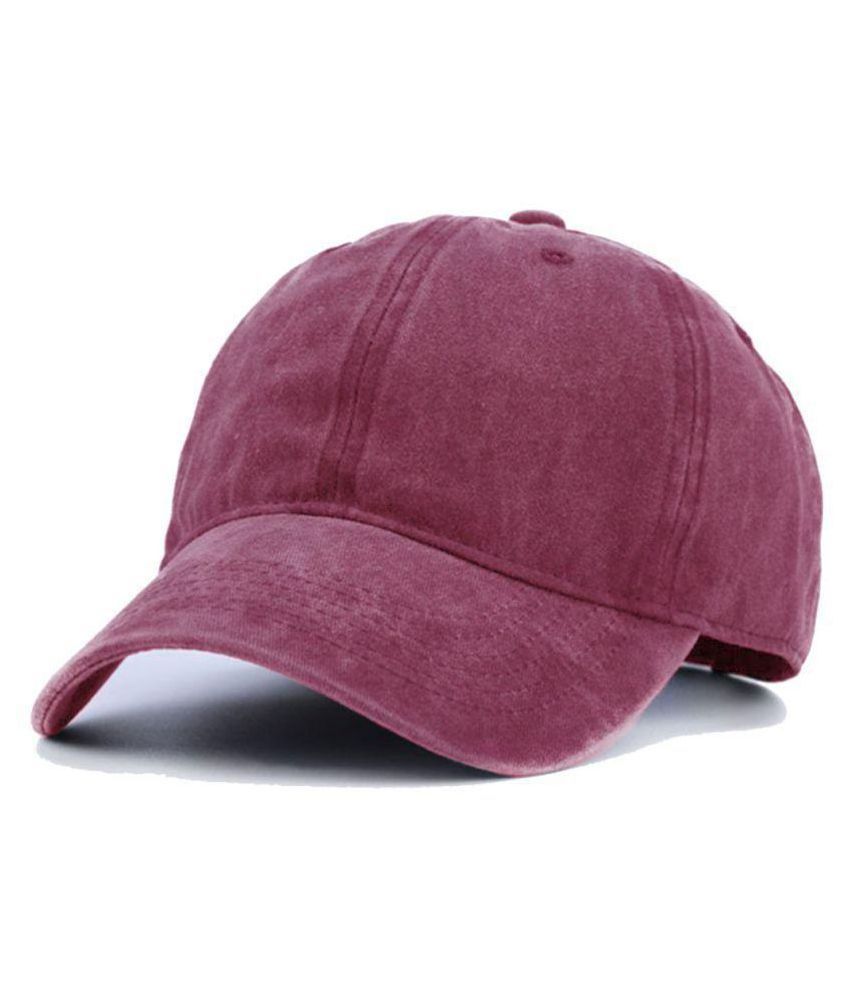 NOVADAB Maroon Plain Cotton Caps - Buy Online @ Rs. | Snapdeal