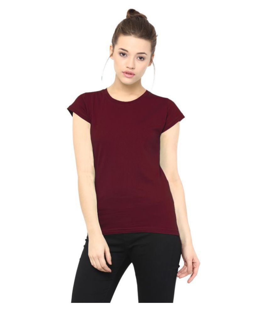     			Miss Chase Cotton Regular Tops - Maroon