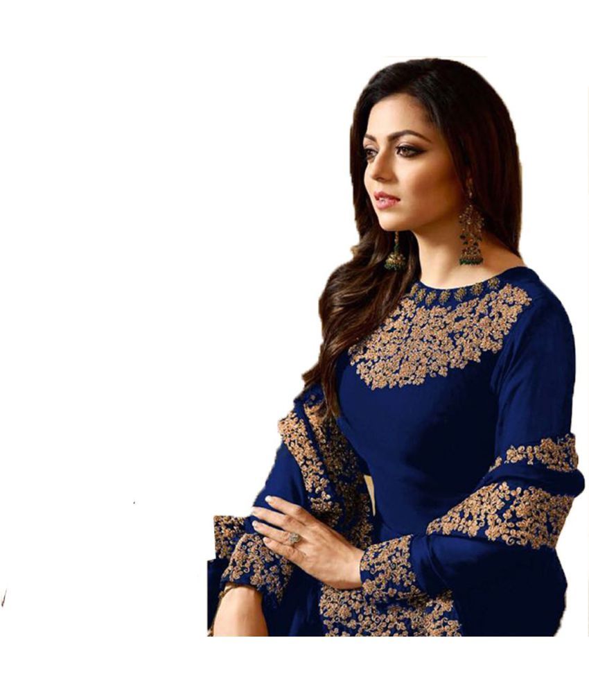 salwar soul shraddha arya charming purple georgette party wear suit