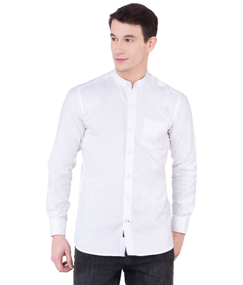 Waggle White Slim Fit Shirt - Buy Waggle White Slim Fit Shirt Online at ...