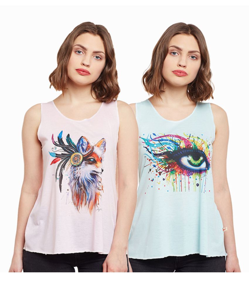     			Vimal Jonney Cotton Tank Tops - Multicolor