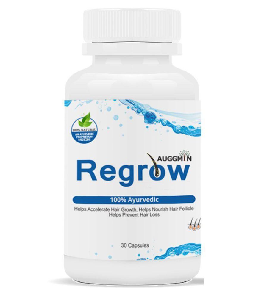 Auggmin Regrow Hair Regrowth Capsules 100 Natural & Ayurveda Caps 30
