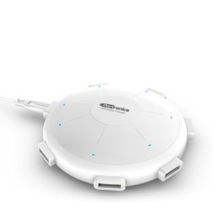 Portronics UFO 6 Port Home Charger, 8 A Charging Station, BIS Certified POR 343, White