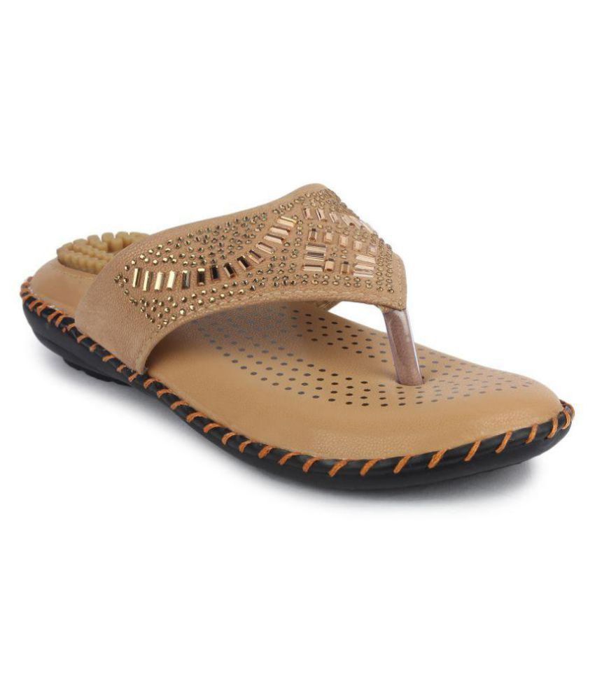 shiny beige flats