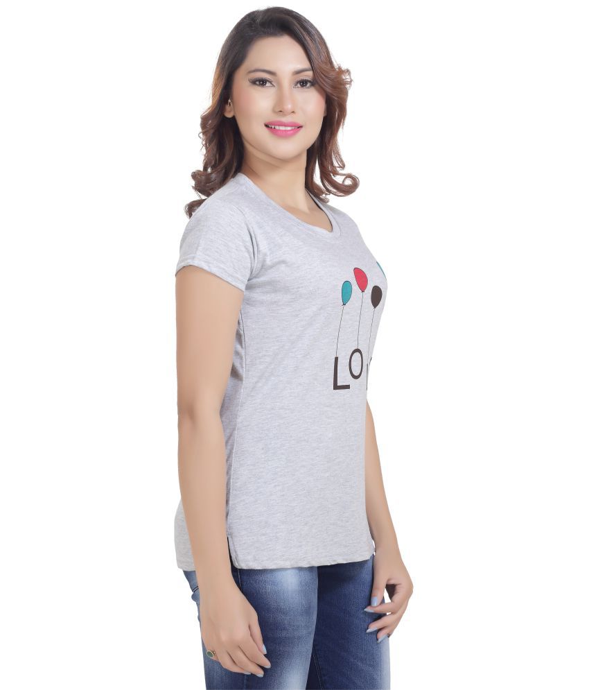 Buy Lango Cotton Grey T-Shirts Online at Best Prices in India - Snapdeal