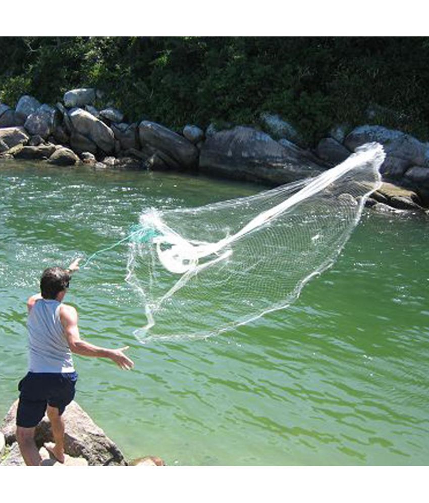 30m/10ft Nylon Monofilament Fishing Net Quick Throw Casting Net With Sinker Sea