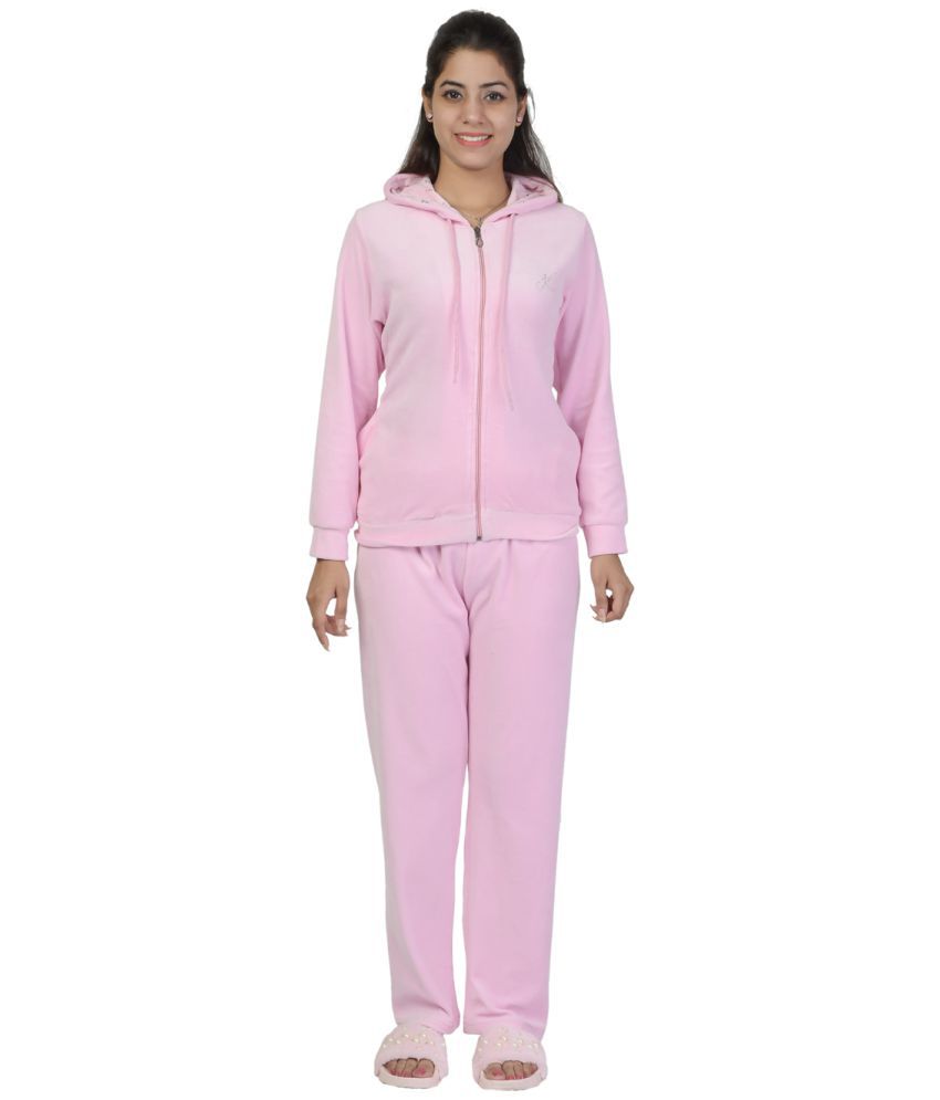     			Kaily Poly Cotton Tracksuits - Pink