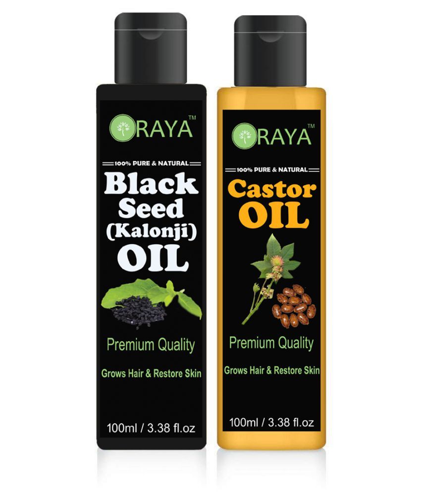     			ORAYA 100% Pure & Natural Kalonji & Castor Oil 200 ml Pack of 2