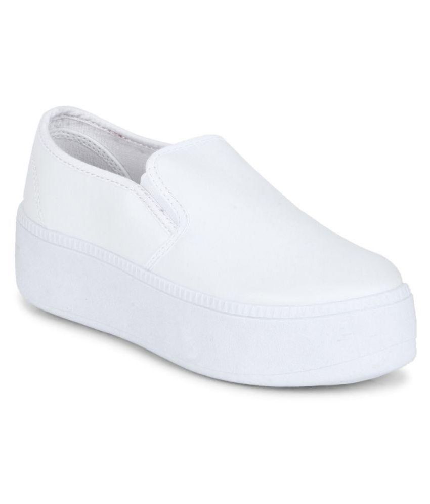 Truffle Collection White Casual Shoes Price in India- Buy Truffle ...